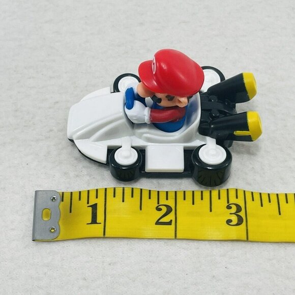 Nintendo McDonald Mario Mariokart Kart Toy Figure Racing Car Racer Vehicle White - Picture 9 of 10